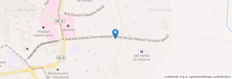 Mapa de ubicacion de Farmácia Infante de Sagres en ポルトガル, Alentejo, Alentejo Central, Évora, Évora, Bacelo E Senhora Da Saúde.
