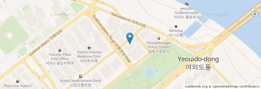 Mapa de ubicacion de 별난횟집 en 대한민국, 서울, 영등포구, 여의동.