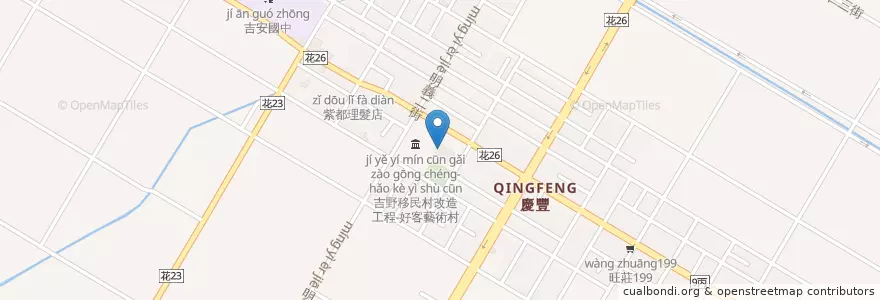 Mapa de ubicacion de 慶豐閱覽室 en 台湾, 台湾省, 花蓮県, 吉安郷.