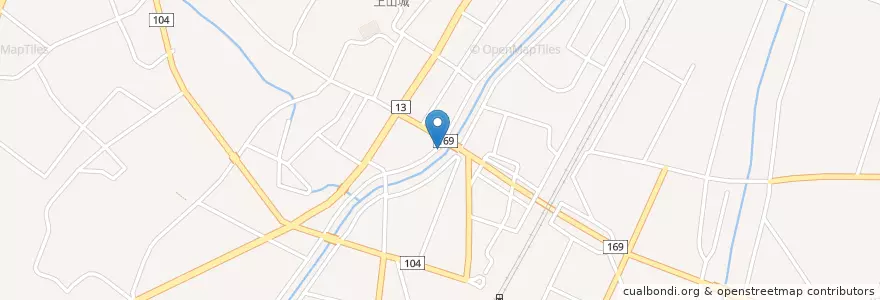 Mapa de ubicacion de 新華楼 en Japonya, 山形県, 上山市.