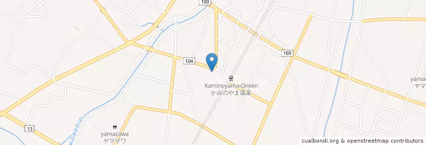 Mapa de ubicacion de トヨタレンタカー en 日本, 山形県, 上山市.