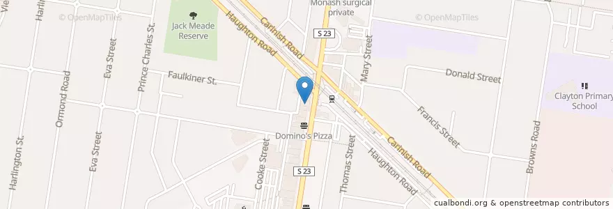 Mapa de ubicacion de Study Hub en Австралия, Виктория, City Of Monash.