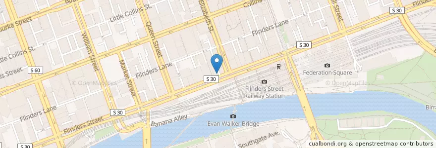 Mapa de ubicacion de Phở Flinders en オーストラリア, ビクトリア, City Of Melbourne.