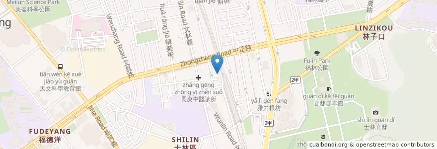 Mapa de ubicacion de 仁友皮膚科 en تایوان, 新北市, تایپه, 士林區.