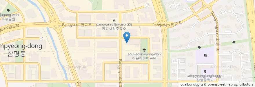 Mapa de ubicacion de MD낙원새마을금고 (2층) en South Korea, Gyeonggi-Do, Bundang-Gu.