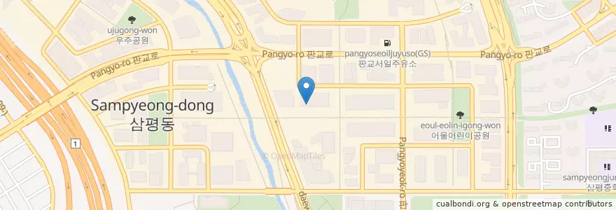 Mapa de ubicacion de 새마을식당 (2층) en Республика Корея, Кёнгидо, 분당구.