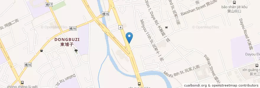 Mapa de ubicacion de 原燒 (桃園春日店) en 台湾, 桃園市, 桃園区.