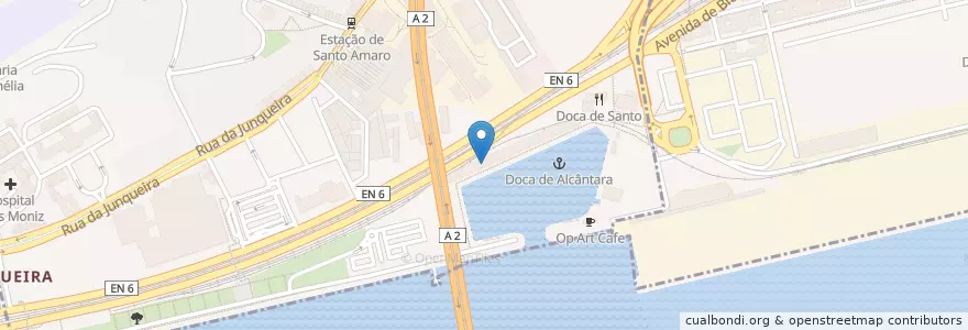 Mapa de ubicacion de 5 oceanos en Португалия, Área Metropolitana De Lisboa, Лиссабон, Grande Lisboa, Alcântara.