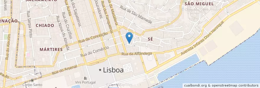 Mapa de ubicacion de Maria Catita en Portekiz, Lisboa, Grande Lisboa, Lizbon, Santa Maria Maior.