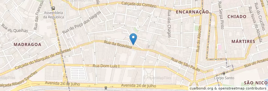 Mapa de ubicacion de Taqueria Pistola y Corazon en 葡萄牙, Área Metropolitana De Lisboa, Lisboa, Grande Lisboa, 里斯本, Misericórdia.