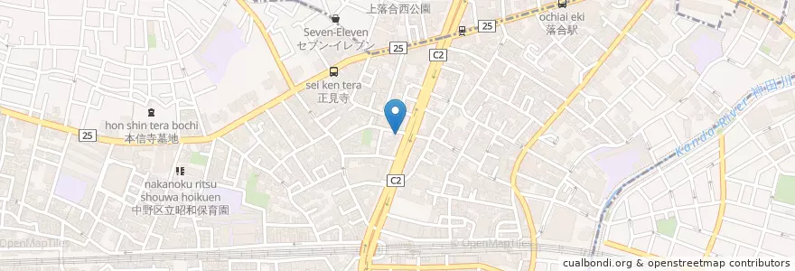 Mapa de ubicacion de 日本調剤 東中野薬局 en Japão, Tóquio, 中野区.