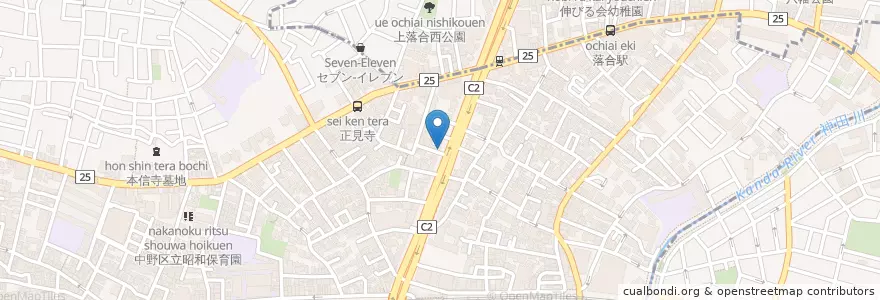 Mapa de ubicacion de 伊三郎 en 일본, 도쿄도, 中野区.