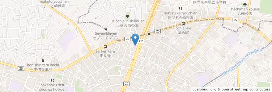 Mapa de ubicacion de 美味楼 en Japonya, 東京都, 中野区.