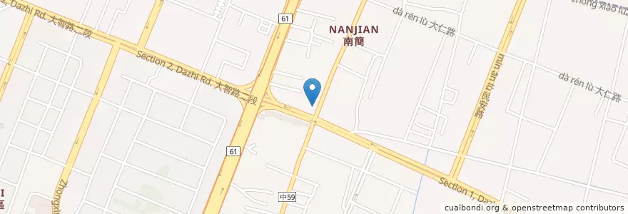 Mapa de ubicacion de 土地公廟 en Taiwán, Taichung, 梧棲區.