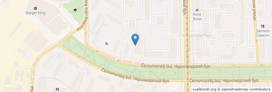 Mapa de ubicacion de ДеВита en روسيا, Центральный Федеральный Округ, Москва, Юго-Западный Административный Округ, Район Зюзино.