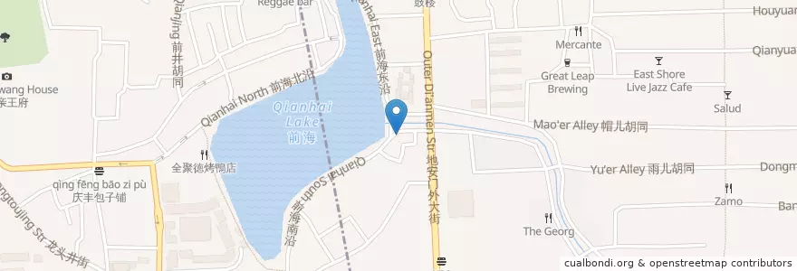 Mapa de ubicacion de East Shore Live Jazz Club en چین, پکن, هبئی, 西城区, 东城区.