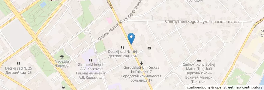 Mapa de ubicacion de Власта en Rusya Federasyonu, Центральный Федеральный Округ, Voronej Oblastı, Городской Округ Воронеж.