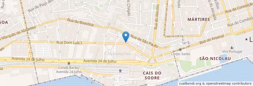 Mapa de ubicacion de Café Tati en Portugal, Área Metropolitana De Lisboa, Lissabon, Grande Lisboa, Lissabon, Misericórdia.