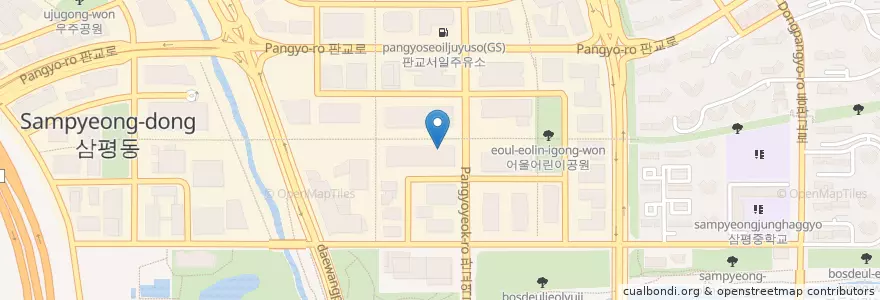 Mapa de ubicacion de 신한은행 (2층) en Güney Kore, 경기도, 분당구.