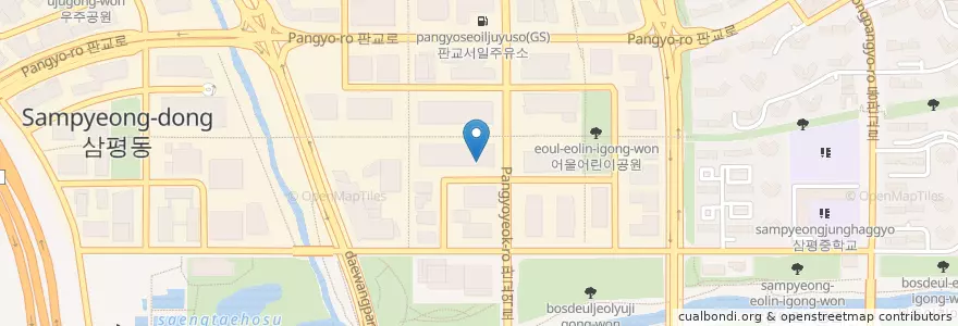 Mapa de ubicacion de KB국민은행 (2층) en كوريا الجنوبية, 경기도, 분당구.