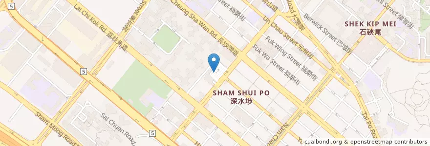 Mapa de ubicacion de 西九龍中心8樓美食廣場 Dragon Centre 8/F Food Court en Cina, Guangdong, Hong Kong, Kowloon, Nuovi Territori, 深水埗區 Sham Shui Po District.