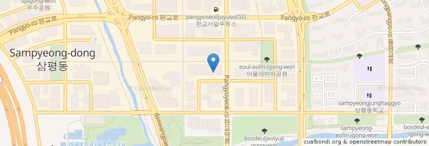 Mapa de ubicacion de KB국민은행 en Республика Корея, Кёнгидо, 분당구.