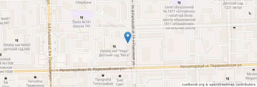 Mapa de ubicacion de EnglishGood en Rusia, Центральный Федеральный Округ, Москва, Восточный Административный Округ, Район Восточное Измайлово.