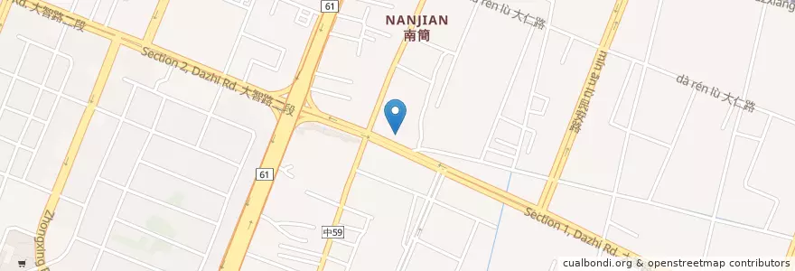 Mapa de ubicacion de 土地公廟 en تايوان, تاي شانغ, 梧棲區.