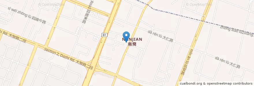 Mapa de ubicacion de 梧棲聖寶宮 en تايوان, تاي شانغ, 梧棲區.