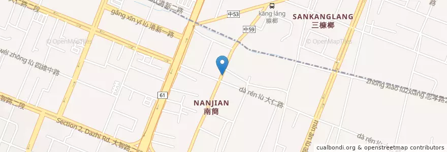 Mapa de ubicacion de 梧棲農會信用分部 en 臺灣, 臺中市, 梧棲區.