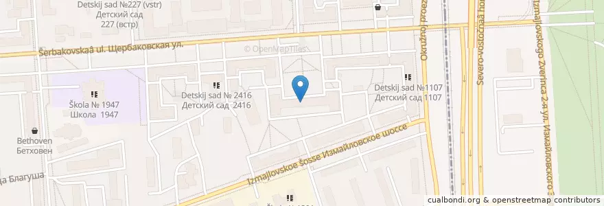 Mapa de ubicacion de EnglishGood en Russia, Distretto Federale Centrale, Москва, Восточный Административный Округ, Район Соколиная Гора.