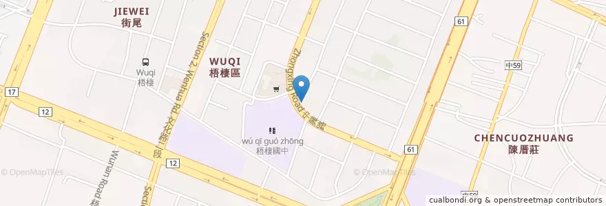 Mapa de ubicacion de 福慧素食 en Tayvan, Taichung, 梧棲區.