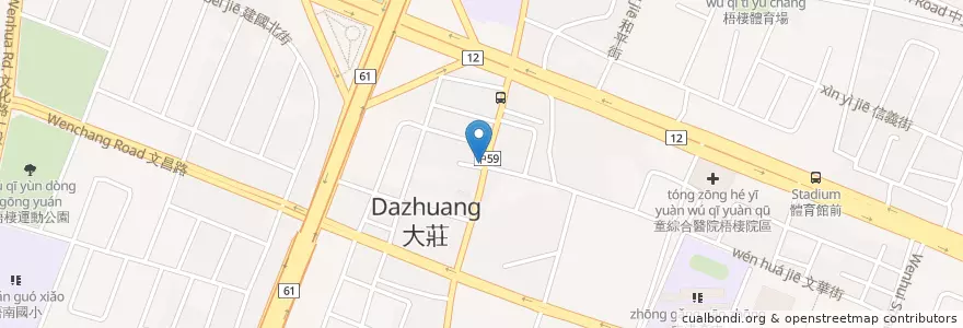 Mapa de ubicacion de 大芳藥局 en Taiwan, Taichung, 梧棲區.