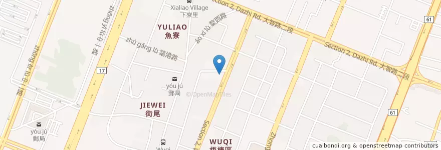 Mapa de ubicacion de 帝一食補薑母鴨 en Тайвань, Тайчжун, 梧棲區.