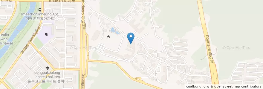 Mapa de ubicacion de 송림중학교 en 韩国/南韓, 京畿道, 盆唐區.