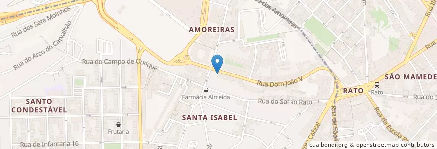 Mapa de ubicacion de Restaurante Cantonês en Portugal, Área Metropolitana De Lisboa, Lisboa, Grande Lisboa, Lisboa, Campo De Ourique.
