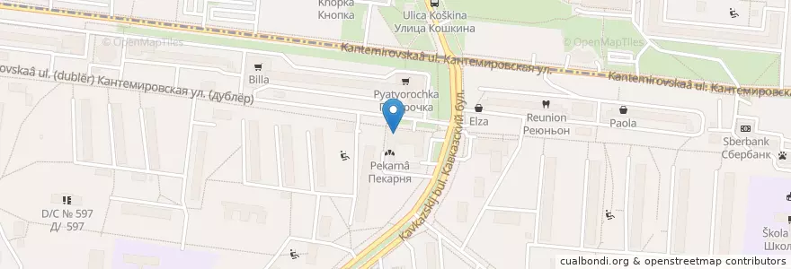 Mapa de ubicacion de Горздрав en روسيا, Центральный Федеральный Округ, Москва, Южный Административный Округ, Район Царицыно, Район Москворечье-Сабурово.
