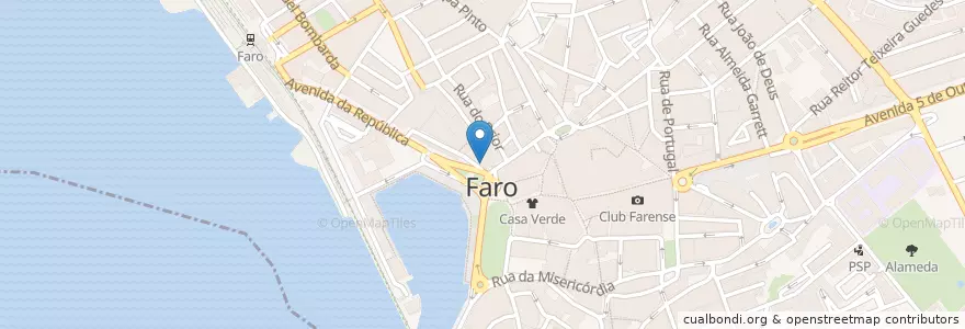 Mapa de ubicacion de Bohême en 포르투갈, Algarve, Algarve, Faro, Faro, Faro.