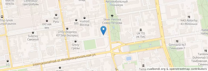 Mapa de ubicacion de Прохлада en ロシア, 中央連邦管区, タンボフ州, Тамбовский Район, Городской Округ Тамбов.