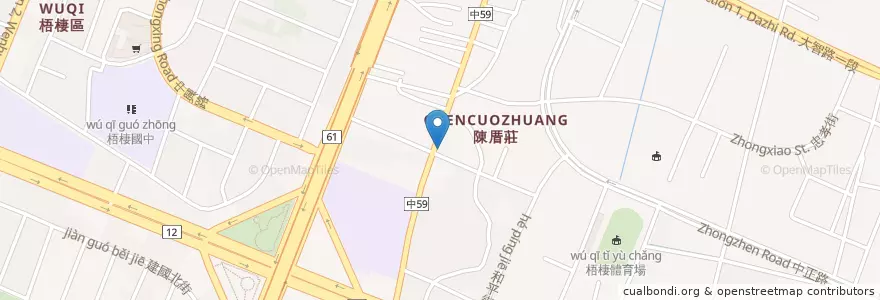 Mapa de ubicacion de 福德祠 en Taiwán, Taichung, 梧棲區.