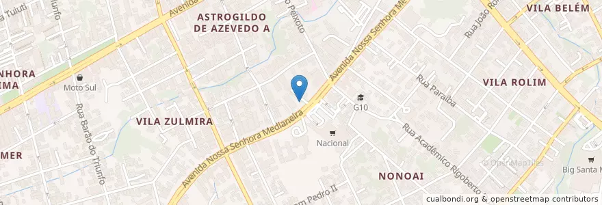 Mapa de ubicacion de CaBrasi Pizzeria en البَرَازِيل, المنطقة الجنوبية, ريو غراندي دو سول, Região Geográfica Intermediária De Santa Maria, Região Geográfica Imediata De Santa Maria, Santa Maria.