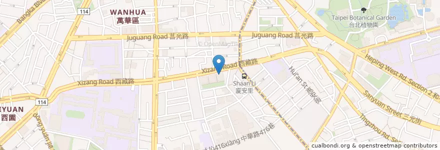 Mapa de ubicacion de 偉文藥局 en تایوان, 新北市, تایپه, 萬華區.