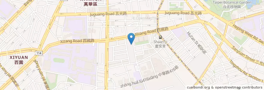 Mapa de ubicacion de 路易莎咖啡 en تایوان, 新北市, تایپه, 萬華區.