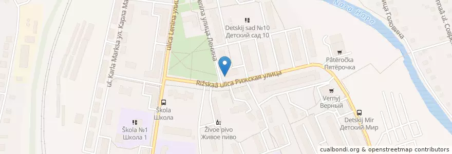 Mapa de ubicacion de Участковый пункт полиции en Rusland, Centraal Federaal District, Oblast Moskou, Наро-Фоминский Городской Округ.