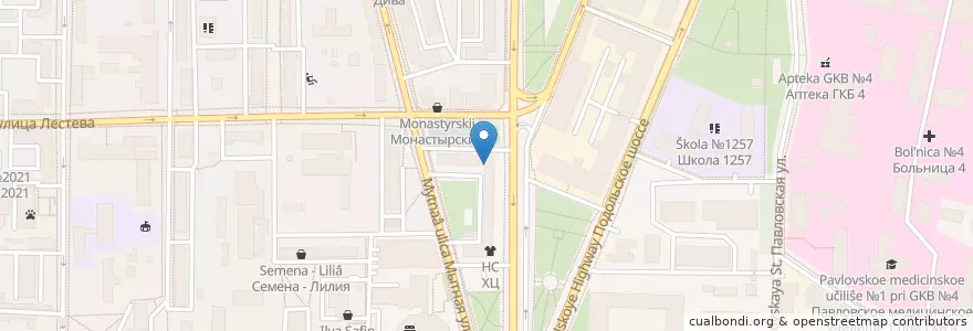 Mapa de ubicacion de Художественная школа en Rusland, Centraal Federaal District, Moskou, Южный Административный Округ, Даниловский Район.