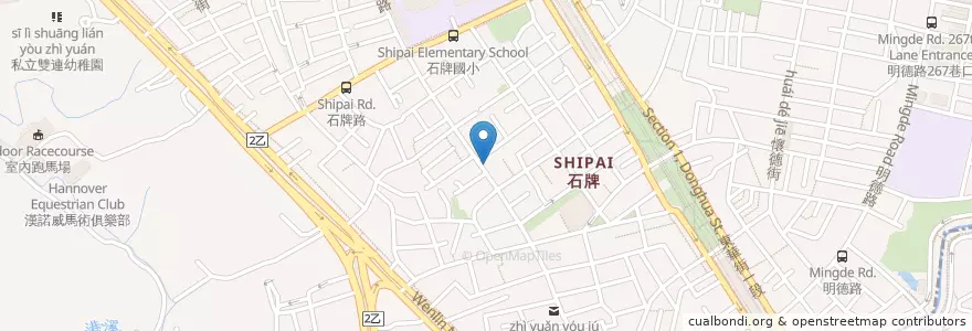 Mapa de ubicacion de 基督教台灣貴格會石牌合一堂 en 타이완, 신베이 시, 타이베이시, 베이터우 구.