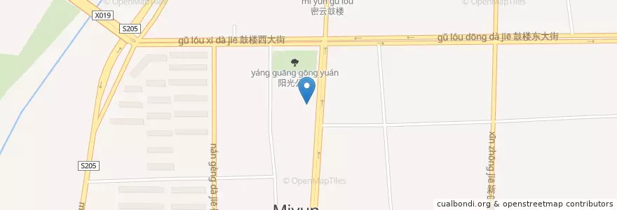 Mapa de ubicacion de 麦当劳 en 中国, 北京市, 河北省, 密云区, 鼓楼街道.