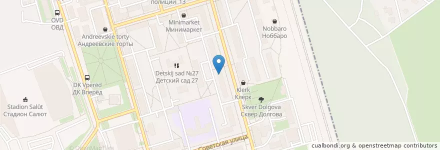 Mapa de ubicacion de Бир en 러시아, Центральный Федеральный Округ, Московская Область, Городской Округ Долгопрудный.