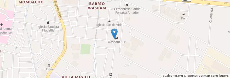 Mapa de ubicacion de Farmacias Ebenezer en Nicaragua, Departamento De Managua, Managua (Municipio).