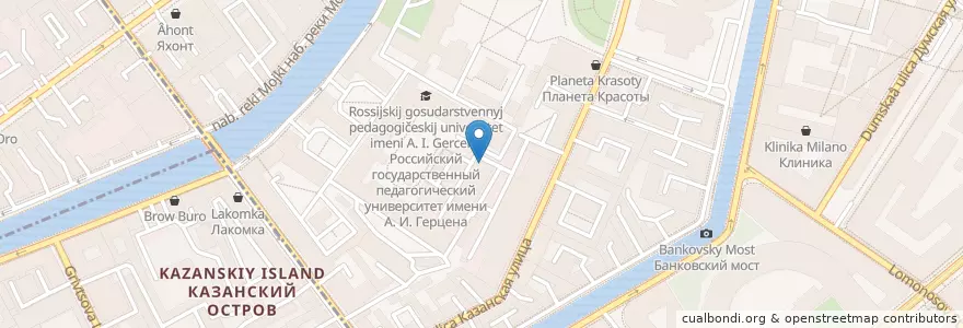 Mapa de ubicacion de FaceTime en Russie, District Fédéral Du Nord-Ouest, Oblast De Léningrad, Saint-Pétersbourg, Центральный Район, Округ № 78.